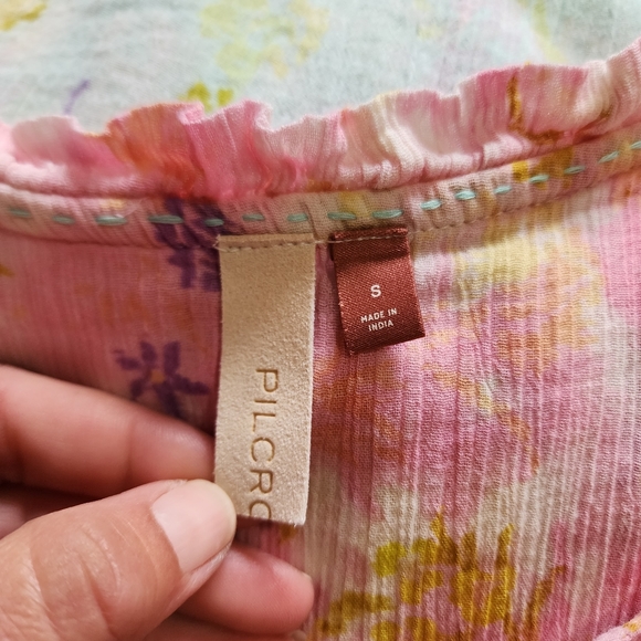 Anthropologie Pilcro Tavi Tie Dye Floral Gauze Blouse Size Small - Picture 8 of 12